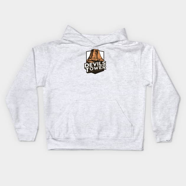 Devils Tower National Monument Kids Hoodie by Perspektiva